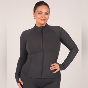 NWT- CloudLuxe Core Soft Charcoal Detail Jacket Size L